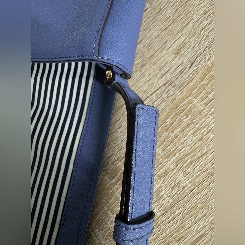 Kate Spade New York Blue Leather Crossbody Bag Adjustable Strap Purse - Picture 15 of 16